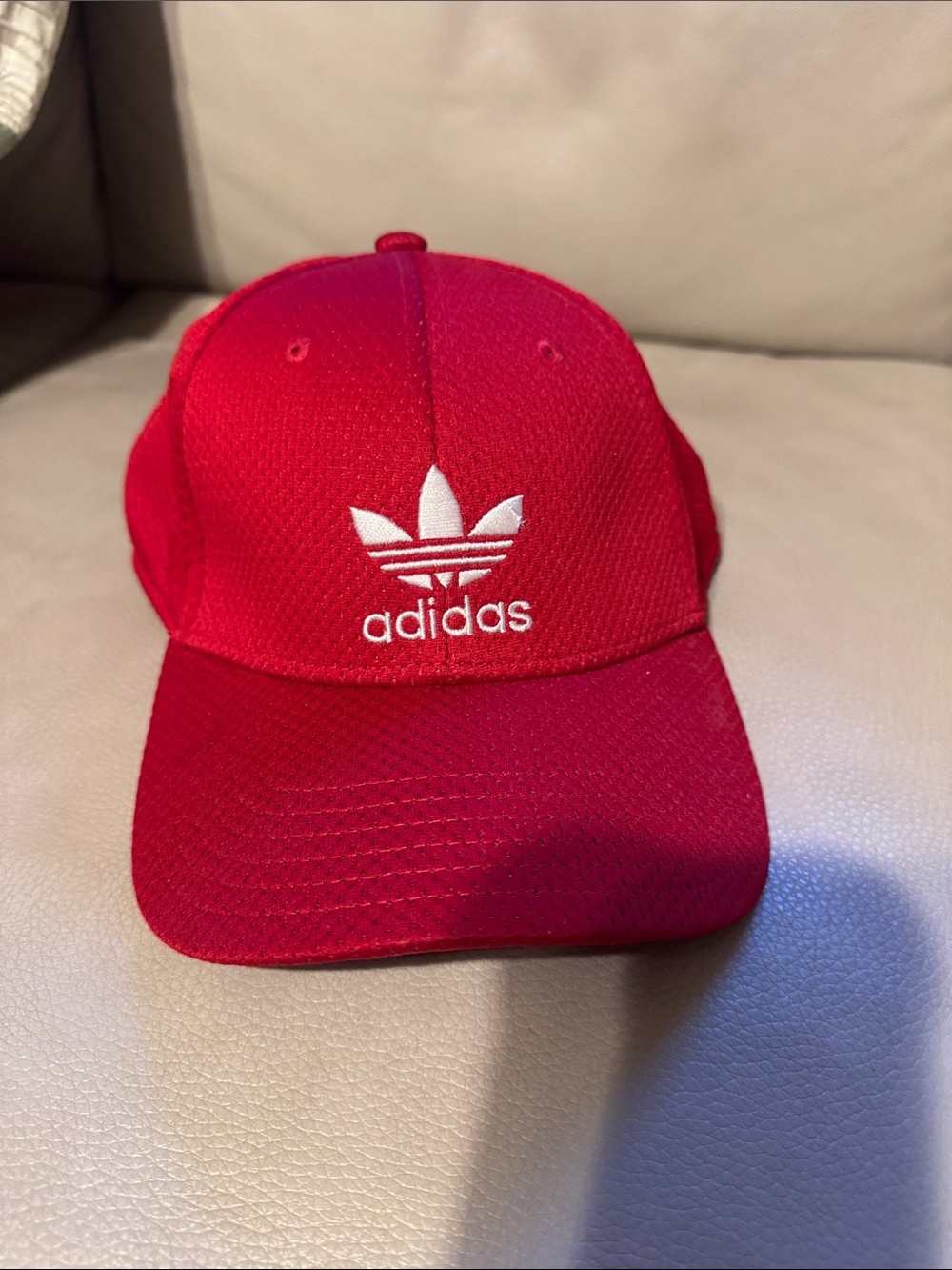 adidas Kids Bright Red Trefoil Cap